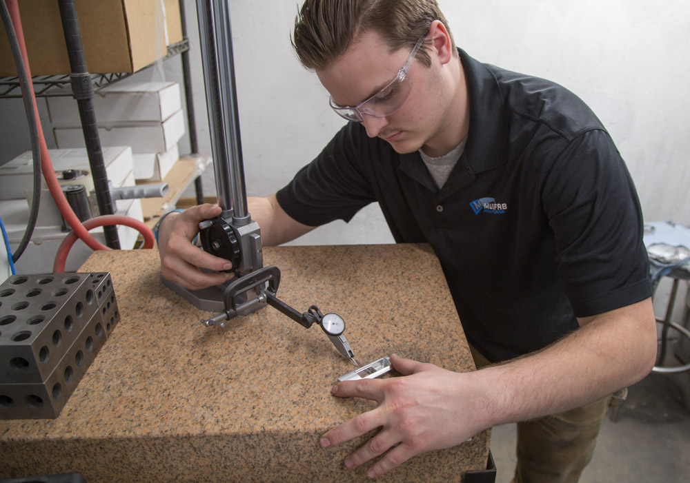 Precision measurement of a manufactured part